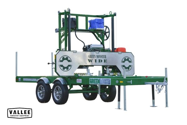 green monster wide portable sawmill - vallee forestry equipment